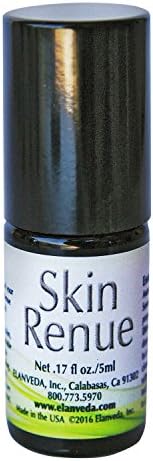 All Natural Skin Renue by ELANVEDA | Vegan, Anti-Aging Facial Essential Oil Blend Serum With Rose, Acai, Borage | 0.18 fl oz Roll-On