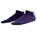 Imported Pair Men Cotton Socks Cyan and Purple Striped 5 Toe Socks Casual Dress Socks RS.355.00
