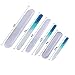 Eggsnow 3PCS Nail files With Case,Crystal Nail File for Manicure and Pedicure,Large ,Medium & Small Glass Nail File Set With Case-Blue
