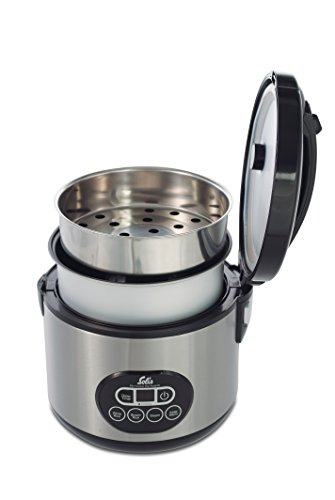 Solis Reiskocher und Dampfgarer, Weißer/ brauner Reis, Timer und Warmhaltefunktion, 6 Tassen Reis, 1,2 Liter, Duo Program Typ 817 - 2