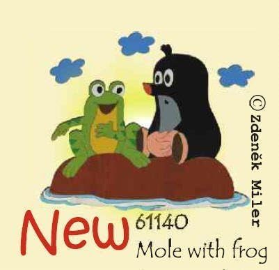 The Little Mole with Frog 61140 Pool Wall Light Wood 37 x 31 CM