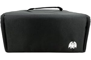 The Grinning Gargoyle Miniature Case, 2 x 25 Compartment Foam Trays And 2 x 18cm Foam Trays, Compatible with DND Miniatures, Warhammer, Up to 50mm Bases