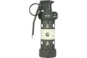 Zhongren M84 Airsoft Flashlight Tactical Army Hand Grenade Military Realistic Toy Model Outdoor Camping Emergency Light for Paintball Combat CS Battle Game Cosplay Field Training (No function)