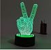 Produktbild Victory Finger 3D Nachtlicht 3d LED Lampe bunte Taschenlampe für Meister Weihnachtsdekoration für Zuhause