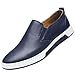 Produktbild CixNy Herren Klassische Weiche Mokassin Leder Schuhe Loafers Wohnungen Fahren Halbschuhe Schwarz Blau Braun 37-49 (Blau, 41)