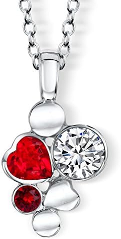 Heart Play Necklace With Clear Swarovski Crystals from Alp Light Siam, Siam, Crystal