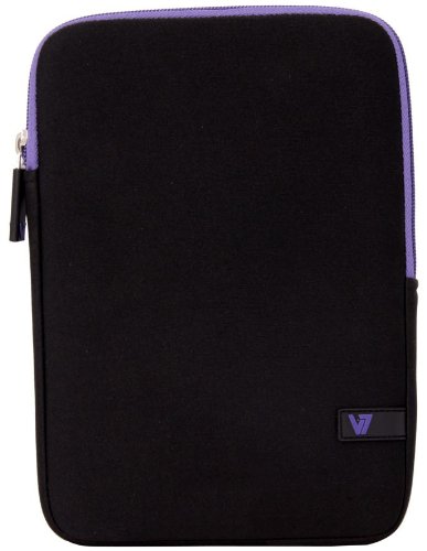 V7 TDM23BLK-PL-2E Ultra Protective Neopren Schutzhülle für Tablet-PCs bis 8 Zoll und iPad mini – schwarz-lila - 4