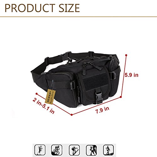 SUNVP Tactical Military Taillen-Beutel-Satz Fanny Tasche Gürteltasche Hip-Gürteltasche für den Außenlauf Camping Trekking Wandern - 2