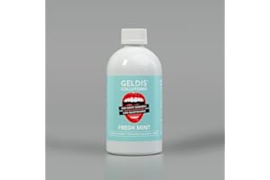 GELDIS Bain Bouche Fluor - Bain de Bouche Antibactérien pour à Base de Lactate de Zinc, Garantit une Protection Buccale, Sans Alcool,100% Recyclable, Bain de Bouche Aromatisé (MENTHE, 500 ml)