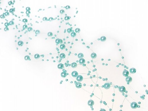 SiDeSo® Perlengirlande mint grün 5 Stück á 1,3m Tischdeko Hochzeit