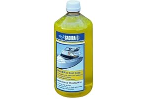 SADIRA Jabón concentrado para embarcaciones 1 L. Limpieza impecable y protección duradera contra marcas de cal en cristales y fibra. Accesorio de mantenimiento de barcos de recreo
