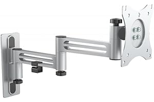 Antarion Support TV Camping Car 180° Double Bras en Aluminium Charge Max 15kg