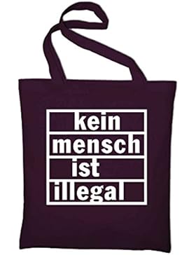 Kein Mensch ist illegal Jutebeutel, Beutel, Stoffbeutel, Baumwolltasche