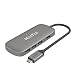 Produktbild HooToo USB-C Hub Type-C Adapter mit 4 USB 3.0 Anschlüssen für 2016/ 2017 MacBook, Windows USB C Laptop und andere Type-C Geräten, Space Grau