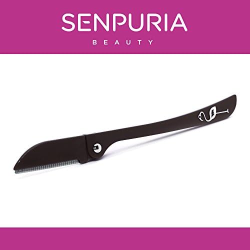 Eyebrow Shaper/Styler by Senpuria Beauty - Single Pack (Black) The Perfect Tool for Shaping Eyebrows on The go and Safe Removal of Facial Hair and Peach Fuzz.