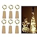 Produktbild Wokee Flaschenlicht, 6 Stück Kork LED Licht, Kork Geformt LED Nachtlicht Sternenlicht Weinflasche Lampe für Party Decor Warmweiß LEDs Lichterkette, Ideal für Flasche DIY, Party