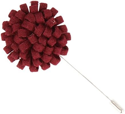 Snobbop Lapel Pin Lapel Buttons Wedding Buttons with Flower Red