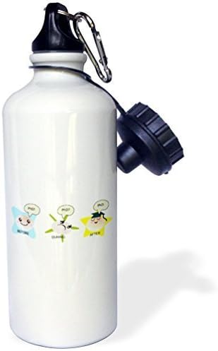 Liandun Phd Funny Process Cartoon Before During After Humorous - 21oz Sports Water Bottle