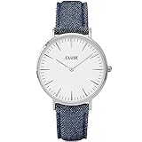 Cluse Unisex Erwachsene Digital Quarz Uhr mit Leder Armband CL18229