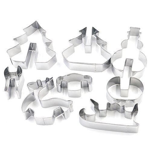 Biscotti Di Natale 3d.Trixes 8 Pezzi Di Stampini In 3d Biscotti Di Natale Pupazzo Di Neve R3k Ebay