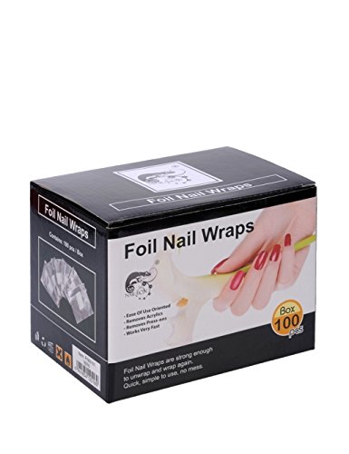 NAIL-EON LED Gel Acryl Gellack Entferner Pads Remove Wraps - Entfernt UV LED Nagellack Soak-Off-Gel und Acryl von den Nägeln, Thin Foil 100