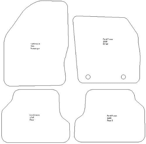FLOOR CAR MATS STANDARD-RUBBER-214 TWIST&amp;TURN Tailored Car Floor Mats Standard