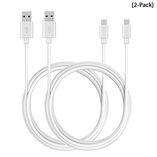 PhoneStar Micro USB Kabel [2-Pack] 3 Meter USB Ladekabel für Android Smartphones Samsung, HTC, Sony, Nexus, Kindle, etc. - weiß