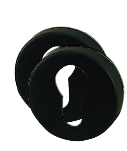 Preisvergleich Produktbild DT 2000 101982 2 Cluse, Rosette Alu schwarz Matt-Profilzylinder