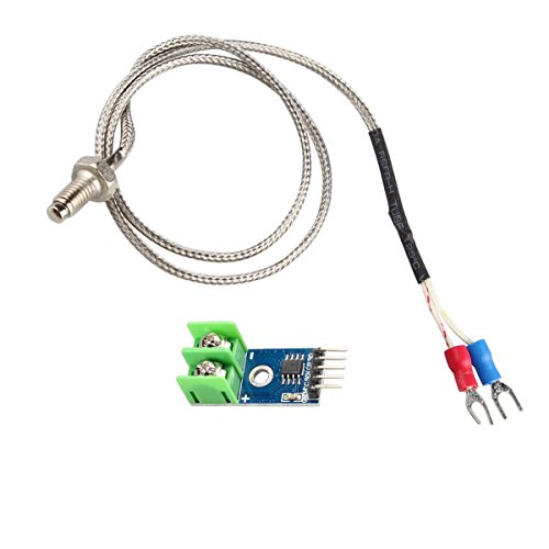 Zkee Shop MAX6675 Module + K Type Thermocouple Temperature Sensor 0°C-1024°C Compatible for Arduino
