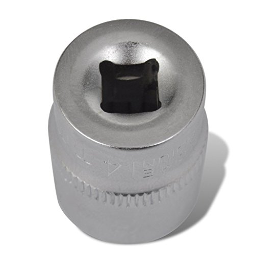 vidaXL Vielzahn Steckschlüssel Satz Schraubnuss Werkzeug Torx Nüsse 13tlg+Metallschiene - 4