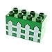 Produktbild 1 x Lego Duplo Stein grün 2 x 4 x 2 bedruckt Garten Latten Zaun 2x4x2 für Set 2799 2269 3029 31111pb003