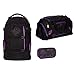 Produktbild Satch Schulrucksack-Set 3-tlg Pack Purple Hibiscus 9C6 schwarz lila