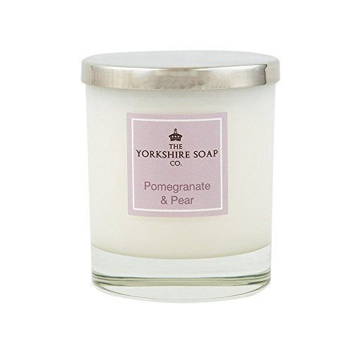 Pomegranate & Pear Luxury Glass Candle / 500g / 50hr Burn Time
