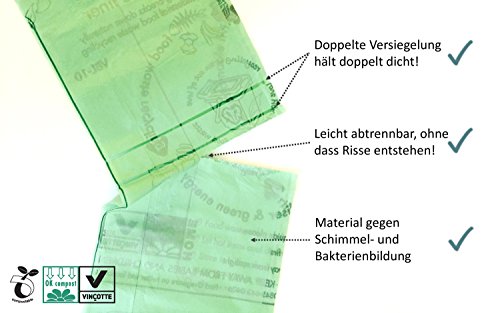 30L kompostierbare Müllbeutel | 50 Bio-Müllbeutel | 100% zertifiziert kompostierbar | biologisch abbaubar | Müllsack | Casparo Eco Design - 2