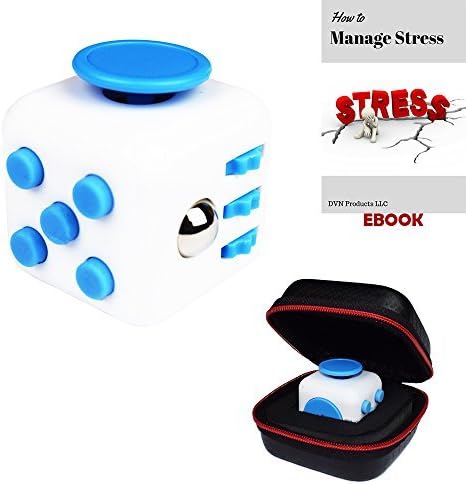 Fidget Cube Toy for Children and Adults: Stress and Anxiety Relief Reducer, Perfect Gift for Autism, Anger, ADD, ADHD &amp; PTSD with BONUS Zipper Case