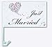 Produktbild Autoflagge Autofahne Hochzeit Autodeko Fahne Just Married EinsSein® Dekoration Autobänder KFZ-Deko