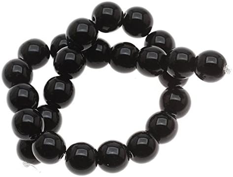50 Pieces Czech Glass Pressed Beads Druk Round 6 mm Jet Black