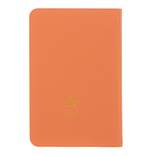 Protge-Passeport-Porte-organisateur-de-Cartes-en-PU-Cuir-Accessoires-de-Voyage-Orange