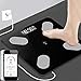 Produktbild P12cheng Körperfettwaage, Smart Body Monitor, LED-Display, Bluetooth-App, BMI, Waage, elektronische Waage, 28 x 28 cm, wiederaufladbar, Pink