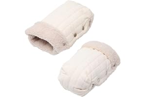 HRKVSK Handwärmer Kinderwagen, Kinderwagen Handschuhe mit Fleece Innenseite, Handschuhe Kinderwagen Handmuff, Kinderwagenmuff Universalgröße Wasserabweisender für Kinderwagen, Buggy, Radanhänger
