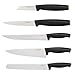 Produktbild Fiskars Functional Form Set bestehend aus 5 Messern; Brotmesser, Kochmesser, Fleischmesser, Allzweckmesser, Schälmesser