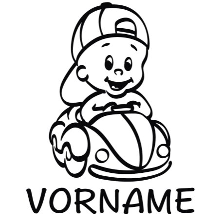 Baby Autoaufkleber mit Namen – Babyaufkleber Auto Junge – (Höhe 15cm) – Baby on Board Aufkleber – Babysticker mit Wunschnamen – von stick-us - 3