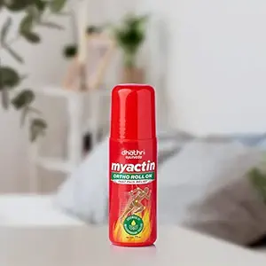 Dhathri Ayurveda Myactin Ortho Roll On for Pain Relief (75ml)