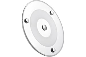 Obeaming kampera łodzi 12V LED lampa sufitowa 120mm 4,5W przyciemniany panel światło kopułowe z niebieskim światłem przełącznik dotykowy, DC 24V 400lm 3000K natynkowa lampa dachowa do przyczepy kempingowej ciężarówki samochodu kempingowego oświetlenie wnętrza