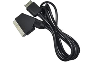 La Brodée RGB Scart Cable for PS3 PS2 PS1 1.8m/ 6ft Male Scart Cable TV Console Lead Only for PAL