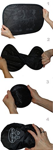 Sonnenschutz-Sonnenblende effektiv, selbsthaftend, superleicht anzubringen BONUS halten auch bei extremen Temperaturen-Autosonnenschutz für Kinder und Babys im Zebra-Design von ELLA och ELIAS (Motiv nach Innen) 2 Stck Auto-Sonnenschutz für hintere Seitenfenster passt universell – top-Baby-Geschenk - 6