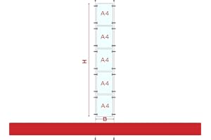 3DSCUBE Espositore per avvisi e annunci da vetrina, con cartelle in plexiglass formato A4 verticale, sistema a cavetti per agenzie immobiliari, studi fotografici, ecc. (5 Cartelle)
