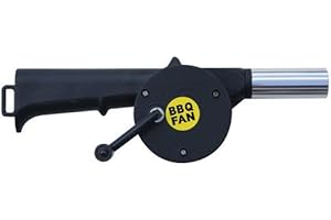 Cook'in garden - Soufflet à Manivelle pour Barbecue - Souffleur Braise Manuel, sans Électricité - Soufflet Cuisine Extérieure pour Allumage Facile - 25 cm, Neutre