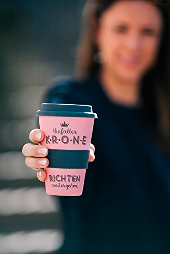 Grafik Werkstatt 60622 Bamboo-To-Go-Becher Krone richten, Bambus, beige, 9 x 9.5 x 14 cm - 3