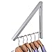 Produktbild Multifunktionale Klappbar Wand-Kleiderständer Freies Stanzen mit 2 Beutel-Haken (Doppel-Aufhänger-Zahnstangen) (Einzelaufhänger)